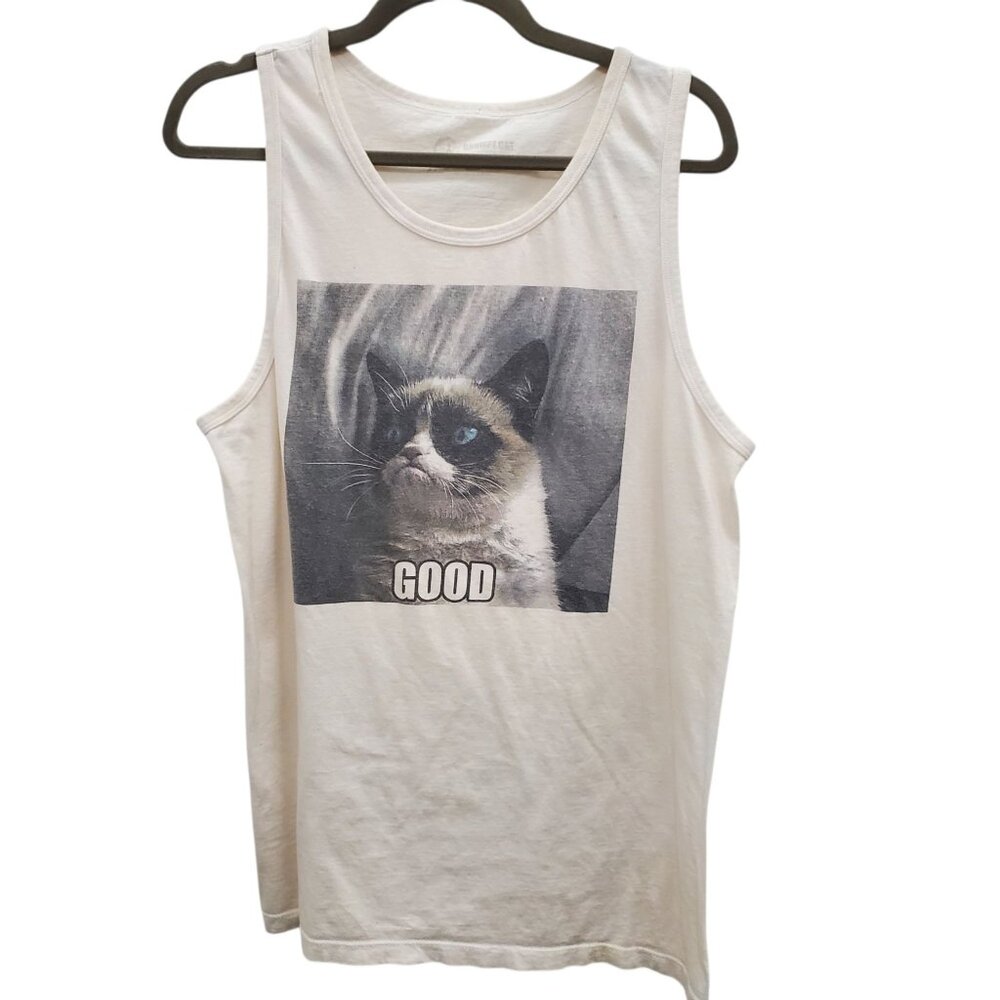 Grumpy Cat Official Merch Good Retro Meme Graphic‎ Print Tank Top Unisex Adult M